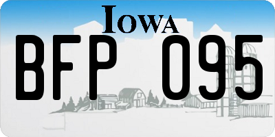 IA license plate BFP095