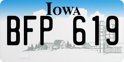 IA license plate BFP619