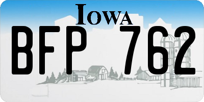 IA license plate BFP762