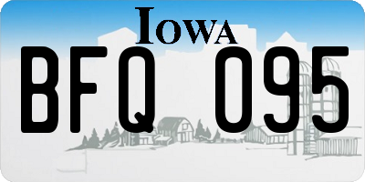 IA license plate BFQ095