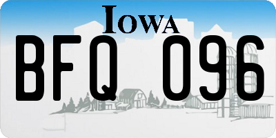 IA license plate BFQ096