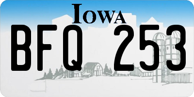 IA license plate BFQ253