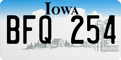IA license plate BFQ254
