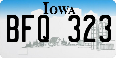 IA license plate BFQ323