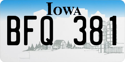 IA license plate BFQ381
