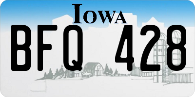 IA license plate BFQ428
