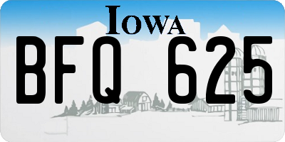 IA license plate BFQ625