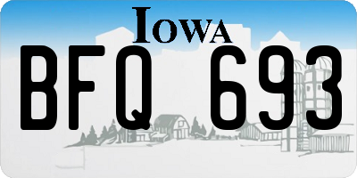 IA license plate BFQ693