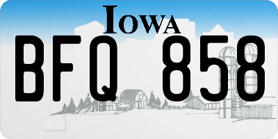 IA license plate BFQ858
