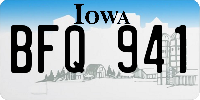 IA license plate BFQ941
