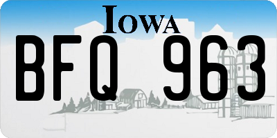 IA license plate BFQ963