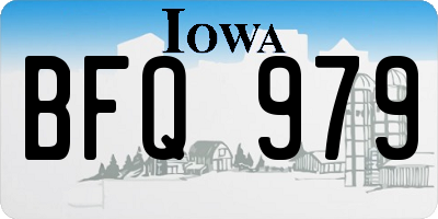 IA license plate BFQ979