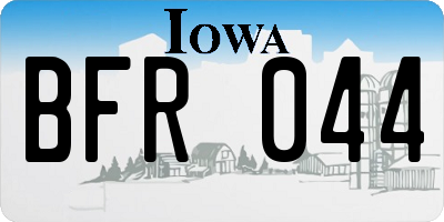 IA license plate BFR044