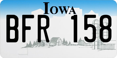 IA license plate BFR158