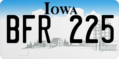 IA license plate BFR225