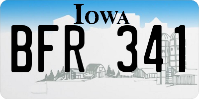 IA license plate BFR341