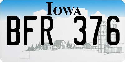 IA license plate BFR376