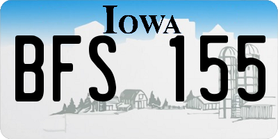 IA license plate BFS155