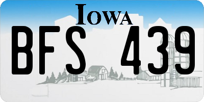 IA license plate BFS439