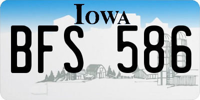 IA license plate BFS586