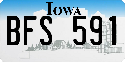 IA license plate BFS591
