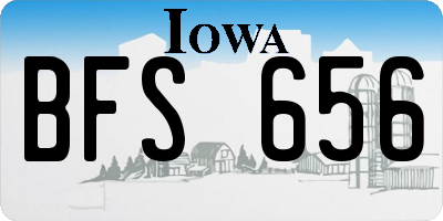 IA license plate BFS656