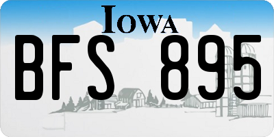 IA license plate BFS895