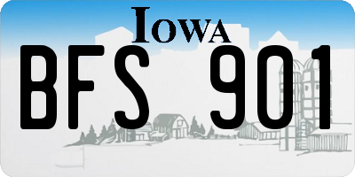 IA license plate BFS901