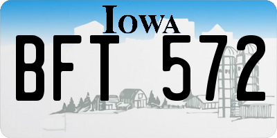 IA license plate BFT572