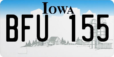 IA license plate BFU155