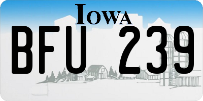 IA license plate BFU239