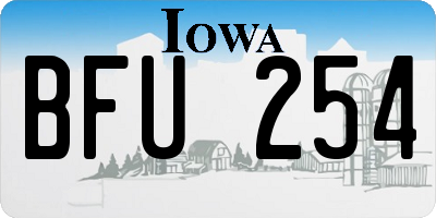 IA license plate BFU254