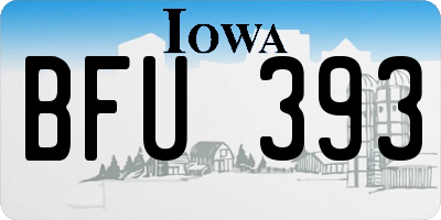 IA license plate BFU393