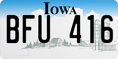 IA license plate BFU416