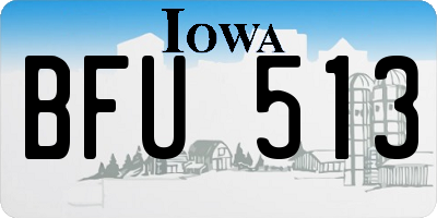 IA license plate BFU513