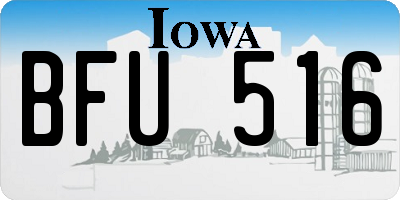 IA license plate BFU516