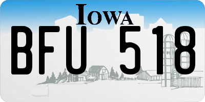 IA license plate BFU518