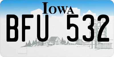 IA license plate BFU532