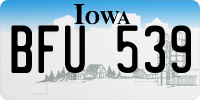 IA license plate BFU539