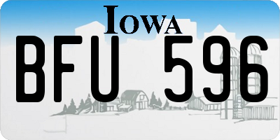 IA license plate BFU596
