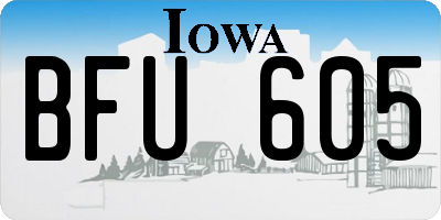IA license plate BFU605