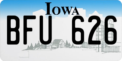 IA license plate BFU626