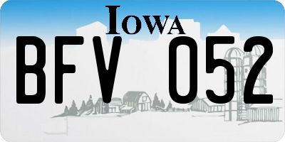 IA license plate BFV052