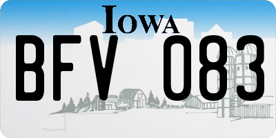 IA license plate BFV083