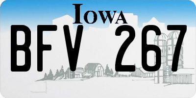 IA license plate BFV267
