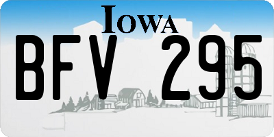 IA license plate BFV295