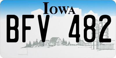 IA license plate BFV482