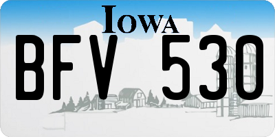 IA license plate BFV530