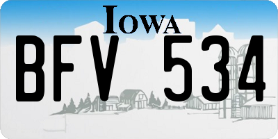 IA license plate BFV534