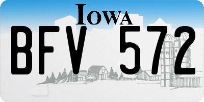 IA license plate BFV572